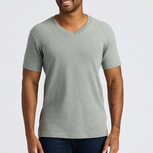 Men's Classic Gray V-Neck Tee
